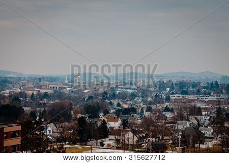 The View Of Indiana Pennsylvania From St Bernard Church During The Winter