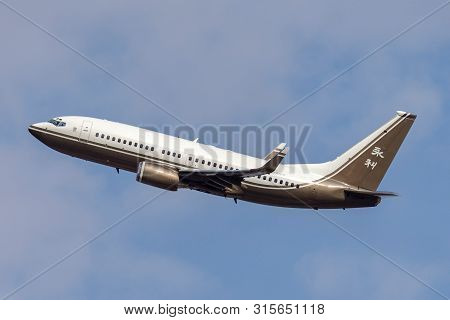 Las Vegas, Nevada, Usa - May 8, 2013: Luxury Boeing Business Jet (737-79u Bbj) Operated By Wynn Reso