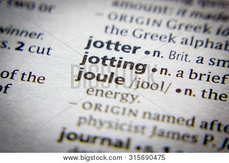 Word Or Phrase Jotting In A Dictionary
