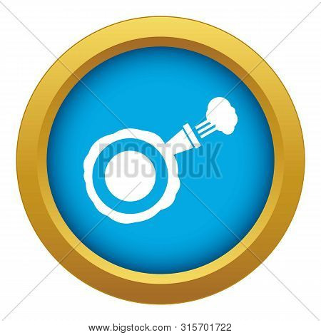 Whoopee Cushion Icon Blue Vector Isolated On White Background For Any Design