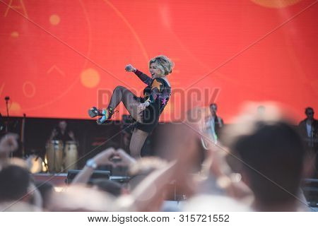 Woman Vocalist Singing Live