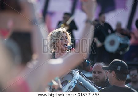 Woman Vocalist Singing Live