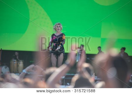 Woman Vocalist Singing Live