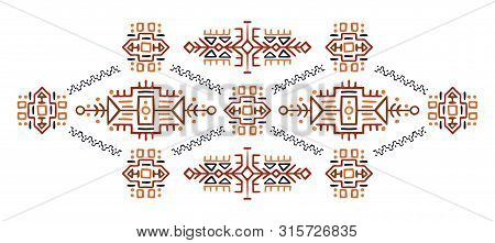Ethnic Style Vector Illustration African Ornament Polynesian Handicraft Scandinav Embroidery