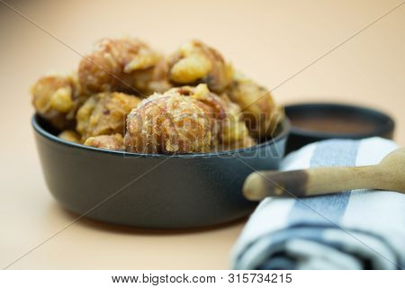 Fried Shrimp Balls (shrimp Meatballs). Selective Focus With Shallow Depth Of Field