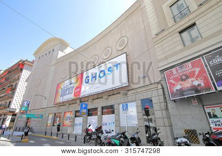 Madrid Spain - May 27, 2019: Unidentified People Visit Gran Via Theatre Madrid Spain