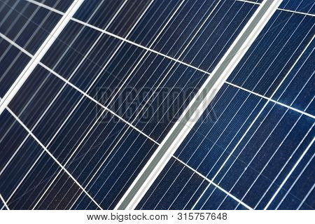 Solar Hot Water Panel Cell Surface As Abstract Background For Clean Energy Source Theme