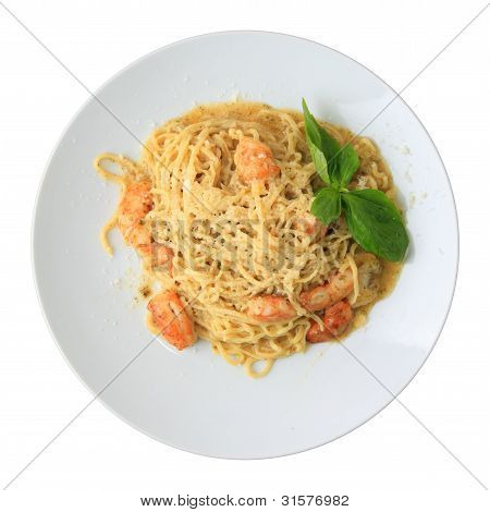 Tagliolini Pesto és garnélarák Vértes - felülnézet