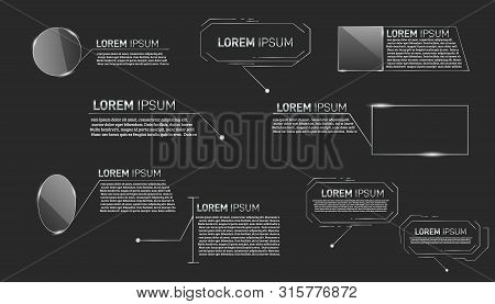 Digital  Callouts Titles.set Of Hud Futuristic Sci Fi Frame Template. Callout Bar Labels.  Vector De