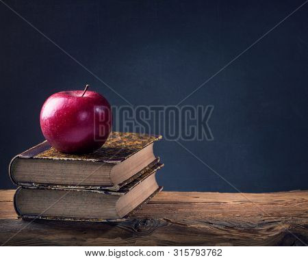 Back to School. Vintage still life with copy space.