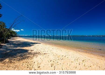 Sunny day on Coochiemudlo Island beach, Brisbane, Queensland, Australia