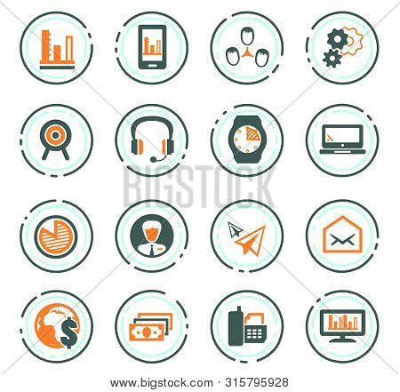 Business Management And Human Resources Color Vector Icons For User Interface Design