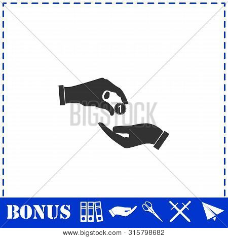 Financial Aid Icon Flat. Simple Vector Symbol And Bonus Icon