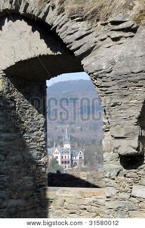 the ruins of the castle