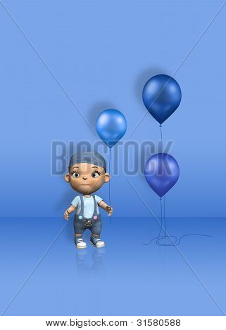 Ilustração de bebê menino