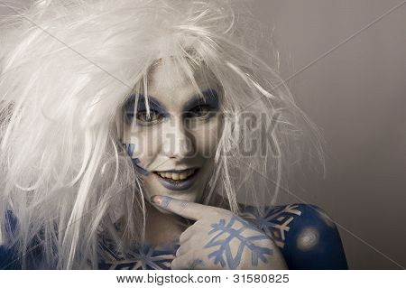 เด็กหญิง Bodypainted