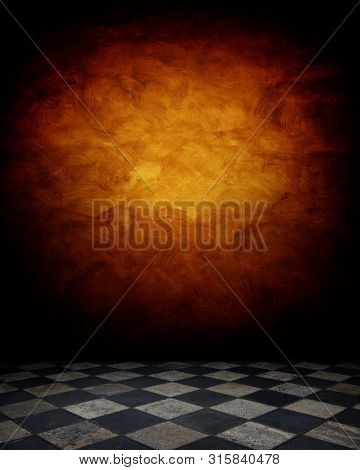 dark empty interior room. may used as background.