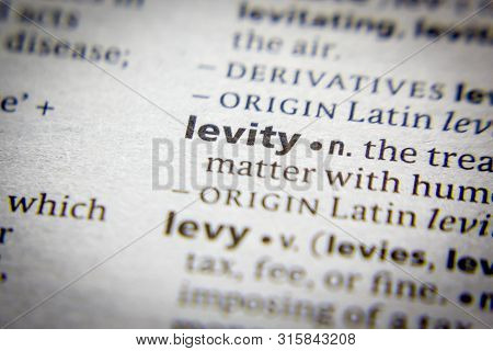 Word Or Phrase Levity In A Dictionary