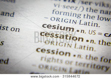 Word Or Phrase Cesium In A Dictionary