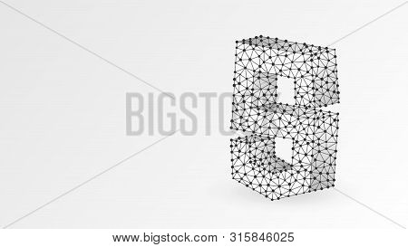 Js, Java Script Coding Language Sign. Device, Programming, Developing Concept. Abstract, Digital, Wi