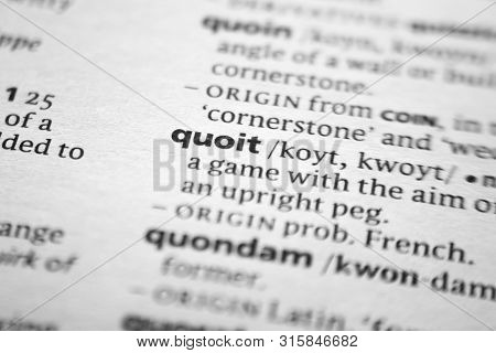 Word Or Phrase Quoit In A Dictionary