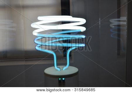 The Light Bulb In Krakow Museum White And Geen Colors
