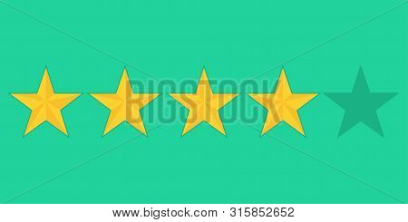Golden Stars Servise Rating Missing Some Points Vector