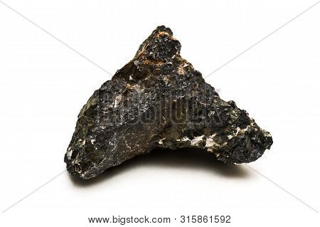 Chromite Mineral Isolated On An White Background