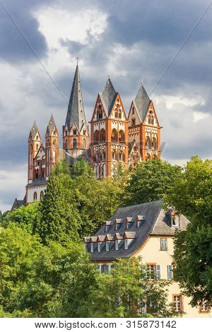 Historic St. George Cathedral On Top Of The Hill In Limburg An Der Lahn, Germany