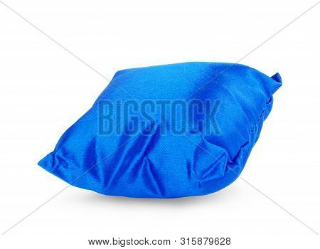 Bright Pillow Isolated On White Comfortable, Bed, Cloth, Soft, Domestic, Rest, Sleep,