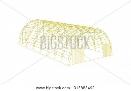 Awning Tarpaulin Tent Temporary Warehouse Exhibition Tunnel Hall Aircraft Hangar. Barn Construction 