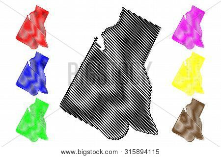 Borkou Region (regions Of Chad, Republic Of Chad) Map Vector Illustration, Scribble Sketch Borkou Ma
