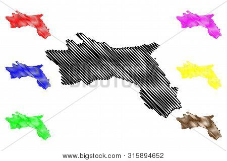 Hadjer-lamis Region (regions Of Chad, Republic Of Chad) Map Vector Illustration, Scribble Sketch Had