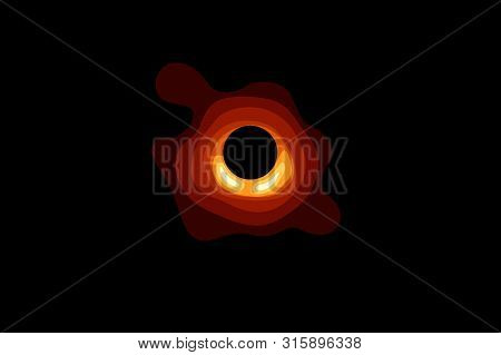Black Hole In Space. Science Vector Illustration