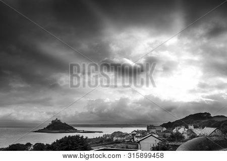 Light Shafts Over St Michael's Mount