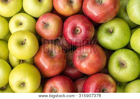 Golden Delicious, Gala And Granny Smith Apples