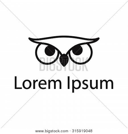 Cute Owl Character, Vector Graphic Design Element