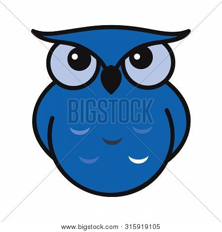 Cute Little Owl, Vector Logo Icon Character