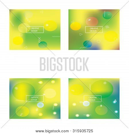 Magic Backdrop From Blurry Patterns. Eps. Vector Illustration Layout. Pretty Splash And Spreading Sp