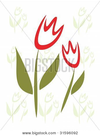 Tulip tyylitelty eristetty symboli, Lasten Ztyle.