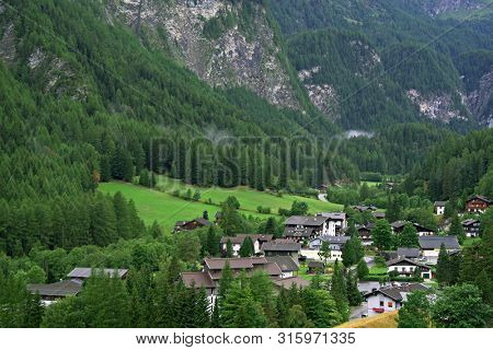  Summer landscape of Heiligenblut village in Austria, Europe