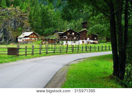  Summer landscape of Heiligenblut village in Austria, Europe