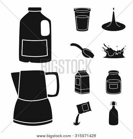 Vector Design Of Ingredient And Organic Icon. Set Of Ingredient And Dairy Vector Icon For Stock.