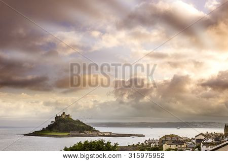 Light Shafts Over St Michael's Mount