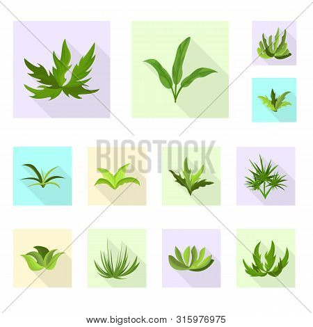 Vector Design Of Landscaping And Summer Logo. Set Of Landscaping And Environment Stock Vector Illust