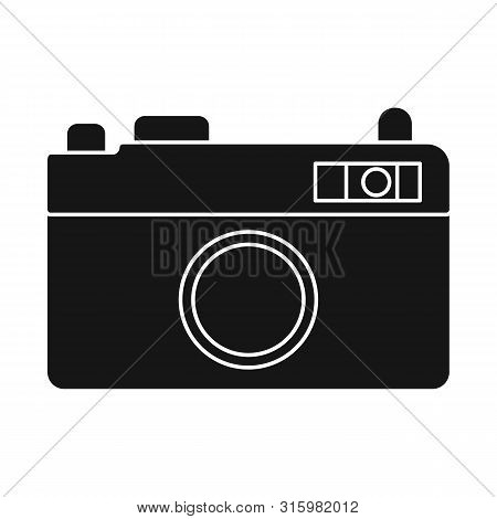 Vector Illustration Of Camera And Pixel Icon. Set Of Camera And Digital Stock Vector Illustration.