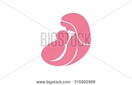 Mom And Baby Care Logo Design Vector Icon