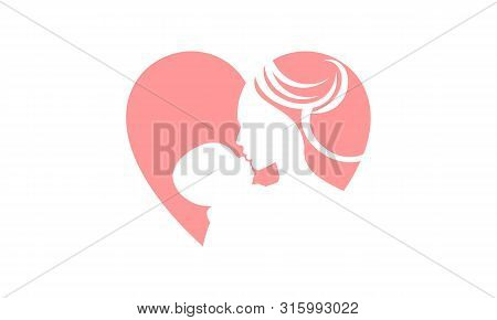 Mom And Baby Care Logo Design Vector Icon