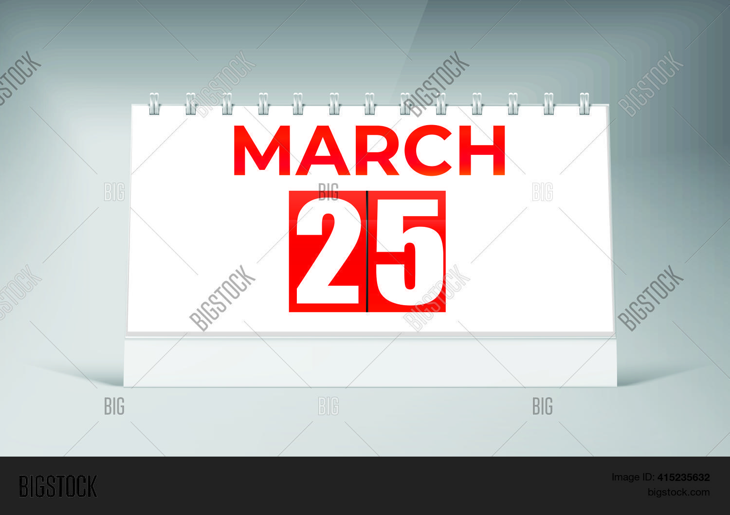 March 25, Desk Vector & Photo (Free Trial) | Bigstock