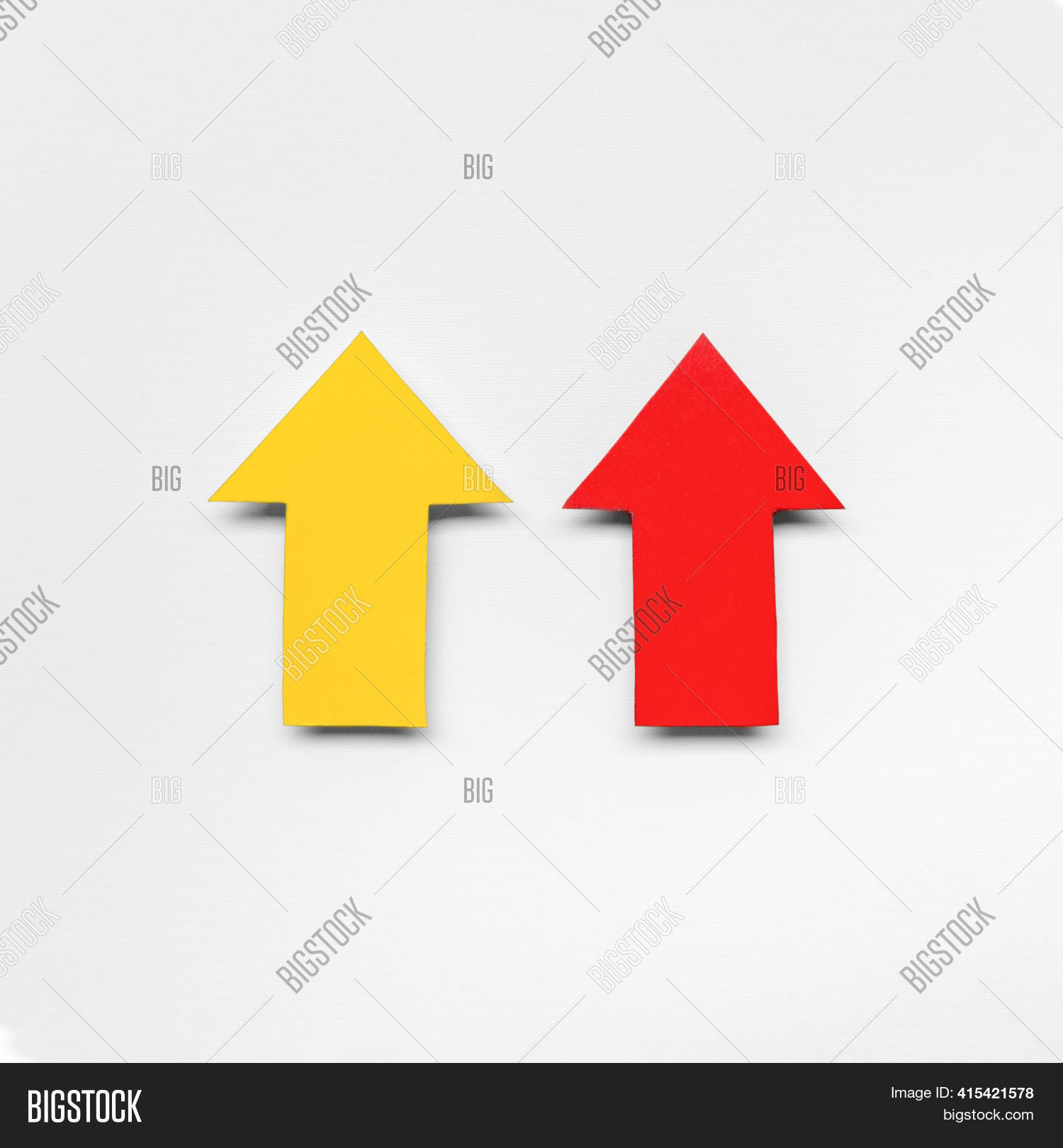 Red Yellow Arrow Signs Image & Photo (Free Trial) | Bigstock